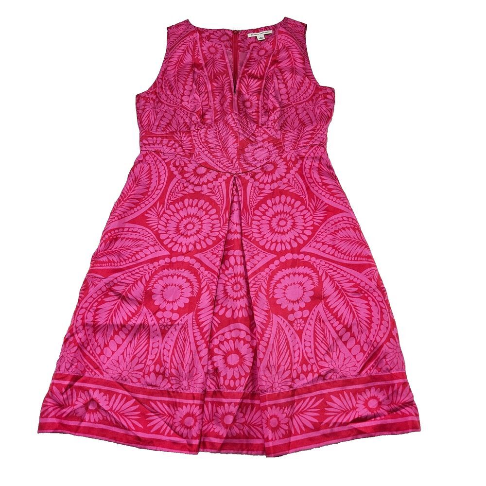 Banana Republic Pink Floral Sleeveless Fit-and-Flare Dress